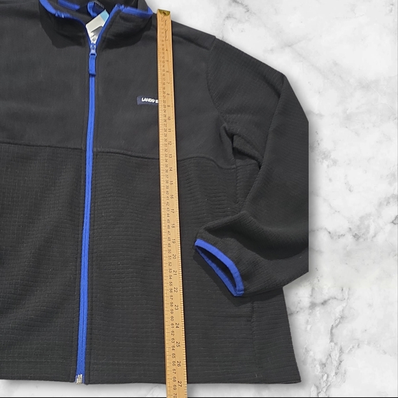 NWT Lands' End Men's Jacket Black And Blue Size Large (L) B43 - Picture 9 of 10